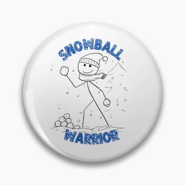 Item preview, Snowball Warrior - Fun Winter Game Design designed and sold by beckabbooart.
