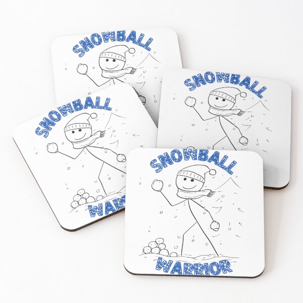Item preview, Snowball Warrior - Fun Winter Game Design designed and sold by beckabbooart.
