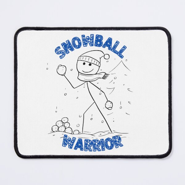 Item preview, Snowball Warrior - Fun Winter Game Design designed and sold by beckabbooart.
