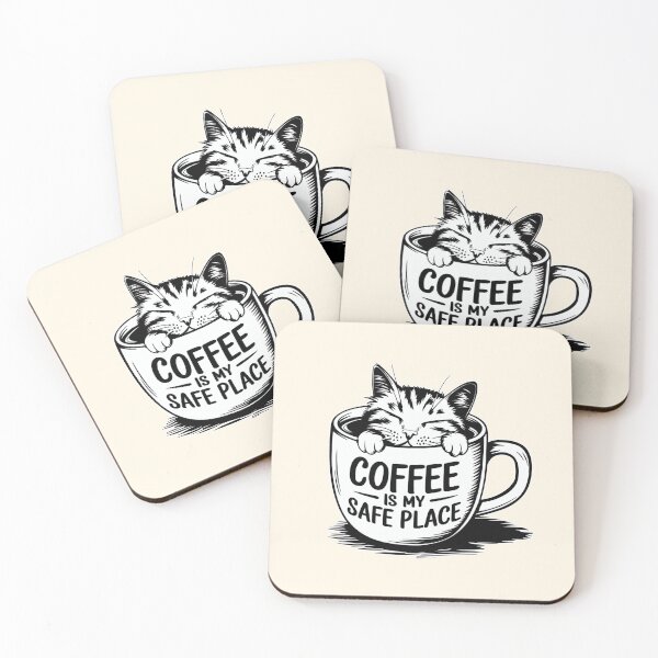 Item preview, Coffee Is My Safe Place Cat designed and sold by Dream-Fab.