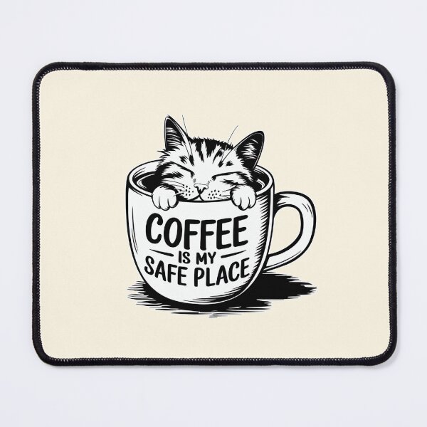 Item preview, Coffee Is My Safe Place Cat designed and sold by Dream-Fab.
