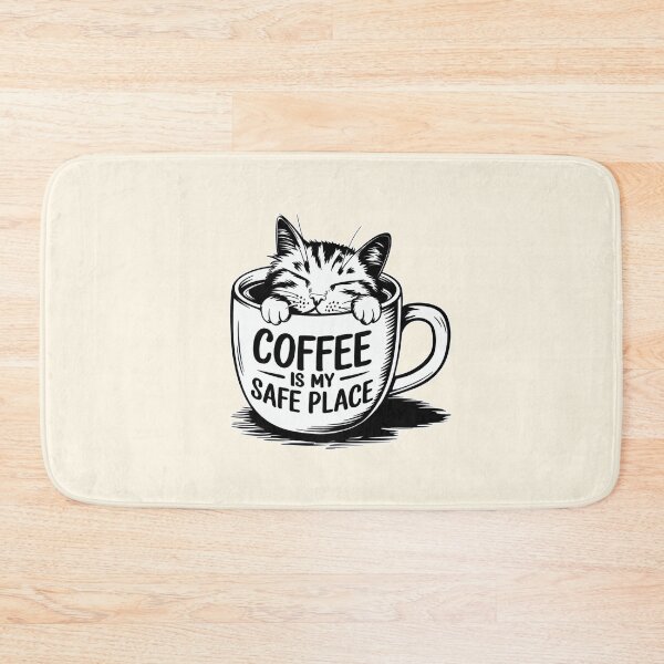Item preview, Coffee Is My Safe Place Cat designed and sold by Dream-Fab.