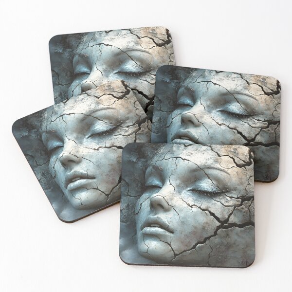 Item preview, Cracked face blending with nature and dry textures. designed and sold by Artessie.