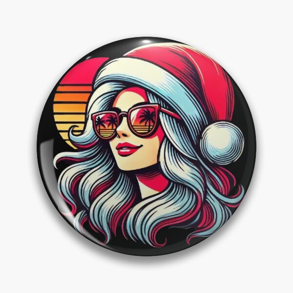 Item preview, Santa Face Retro Sunglasses Christmas Shirts For women girls designed and sold by SztylishDesigns.