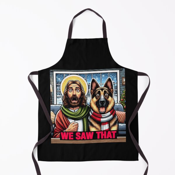 Item preview, We Saw That Jesus Christ and German Shepherd designed and sold by plushism.