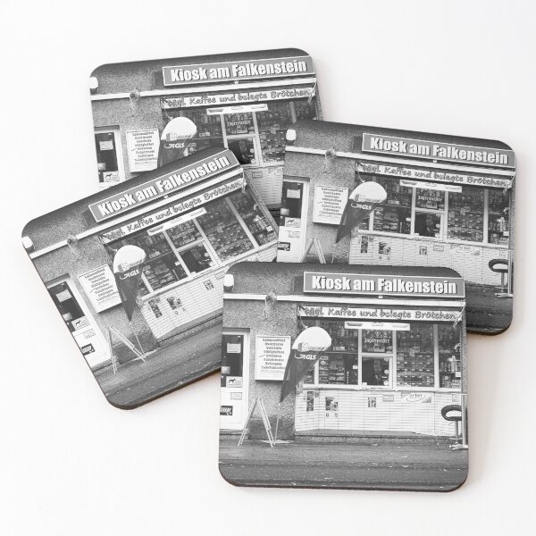 Item preview, Kiosk am Falkenstein in black and white designed and sold by Ruhrpott2024.