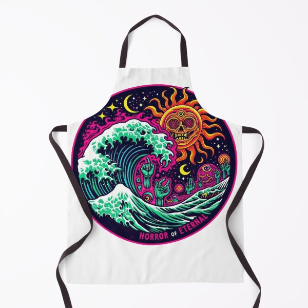 Item preview, Colorful Wave & Skeleton Sun Haunting Horror Classic T-Shirt designed and sold by inkfluenceart.