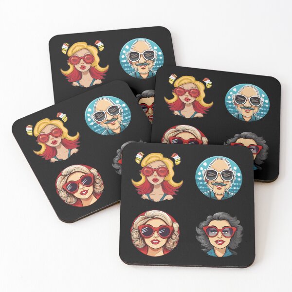 Item preview, Retro People Sunglasses | Sticker Pattern | Retro Collection designed and sold by monkeybusiness.pt.