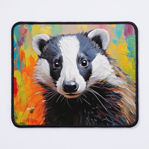 Item preview, Colourful Abstract Badger designed and sold by Chloe Marsden.