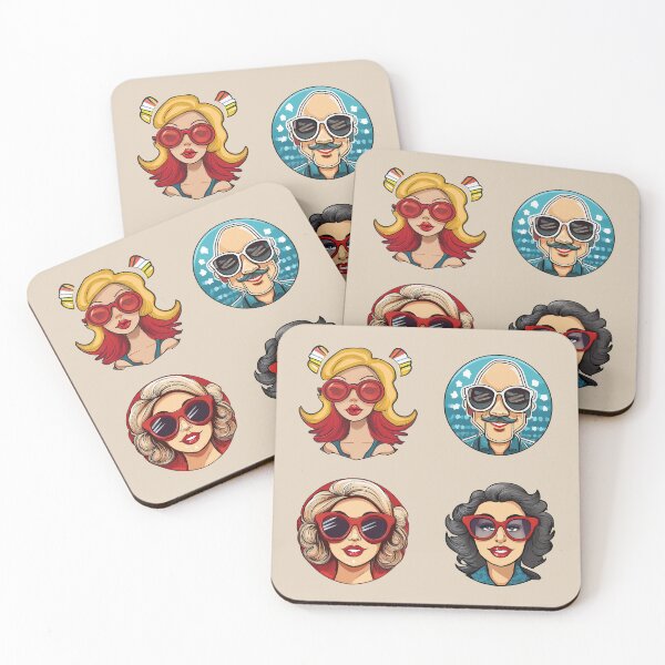 Item preview, Retro People Sunglasses | Sticker Pattern | Retro Collection designed and sold by monkeybusiness.pt.