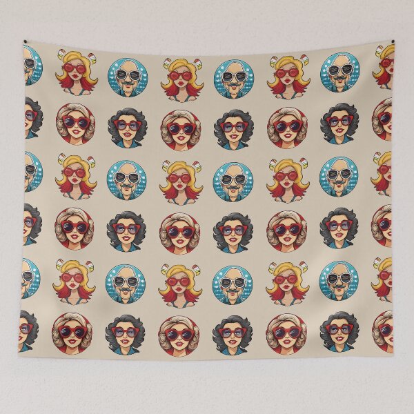 Item preview, Retro People Sunglasses | Sticker Pattern | Retro Collection designed and sold by monkeybusiness.pt.