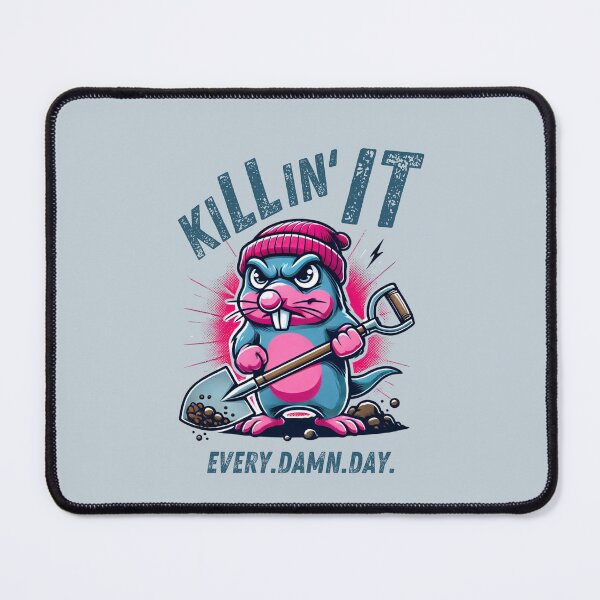 Item preview, For hard workers, funny cartoon style mole killing it!  designed and sold by coloursforkids.