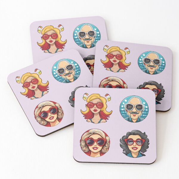 Item preview, Retro People Sunglasses | Sticker Pattern | Retro Collection designed and sold by monkeybusiness.pt.