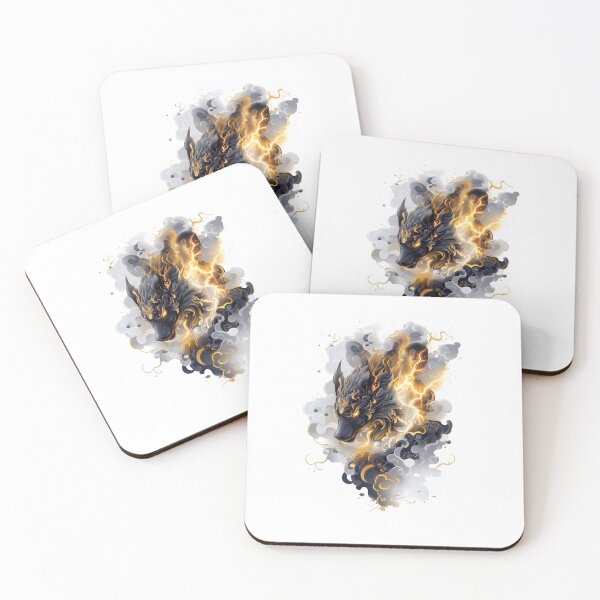 Item preview, Electrifying Wolf Amid Blaze and Lightning designed and sold by Rui Huang.