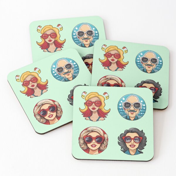 Item preview, Retro People Sunglasses | Sticker Pattern | Retro Collection designed and sold by monkeybusiness.pt.