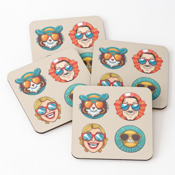 Item preview, Happy or Sad Sunglasses | Sticker Pattern | Retro Collection designed and sold by monkeybusiness.pt.