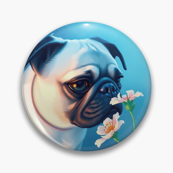 Item preview, Pug Sniffing a Flower designed and sold by ChrisButler.