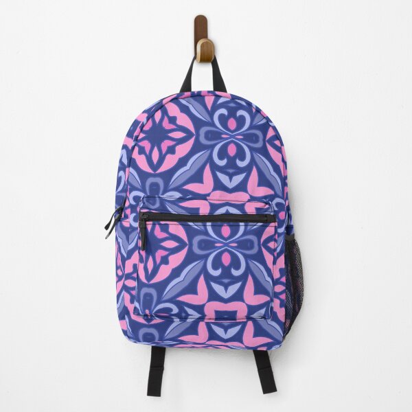Item preview, Floral Kaleidoscope in Dark Blue and Pink 2 designed and sold by AneissPiaf.