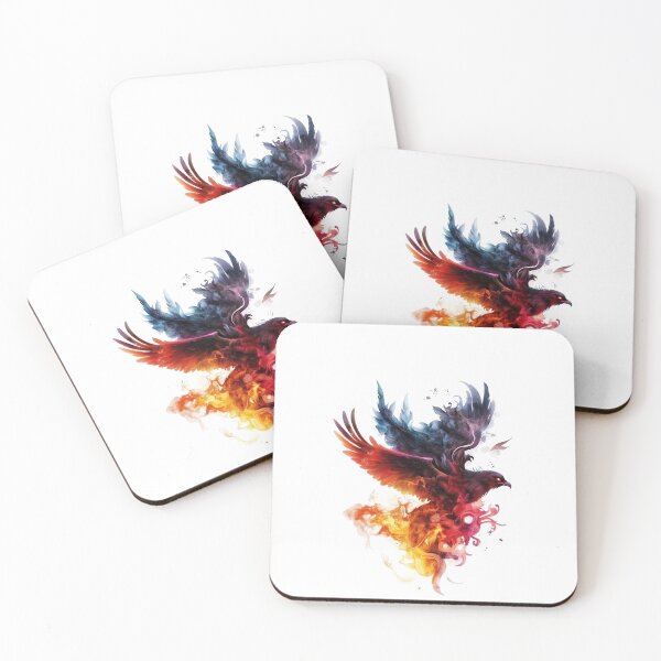 Item preview, High-Contrast Crow with Intricate Fire Art designed and sold by Rui Huang.