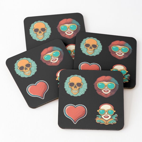 Item preview, Love Woman Skull | Sticker Pattern | Retro Collection designed and sold by monkeybusiness.pt.