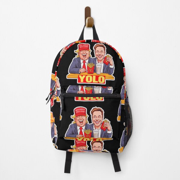 Item preview, YOLO Trump and Elon designed and sold by plushism.