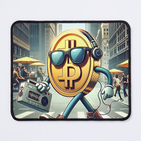 Item preview, Bitcoin Street Art Bullish Vibes Street Cool Fresh Money Coin designed and sold by The-Diamond-Art.