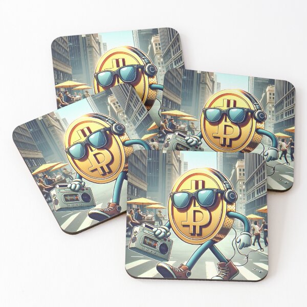 Item preview, Bitcoin Street Art Bullish Vibes Street Cool Fresh Money Coin designed and sold by The-Diamond-Art.