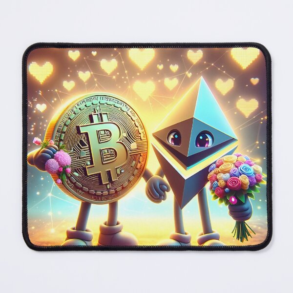 Item preview, Bitcoin Eth Crypto Lover Married King Coin Best Heart Corazon Heart designed and sold by The-Diamond-Art.