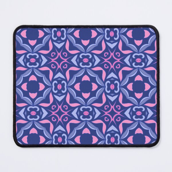 Item preview, Floral Kaleidoscope in Dark Blue and Pink 5 designed and sold by AneissPiaf.