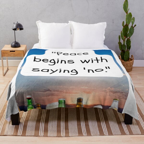 Item preview, "Peace begins with saying 'no.'" designed and sold by CUTESTUFFnow.