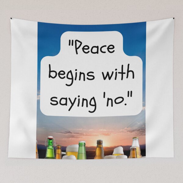 Item preview, "Peace begins with saying 'no.'" designed and sold by CUTESTUFFnow.