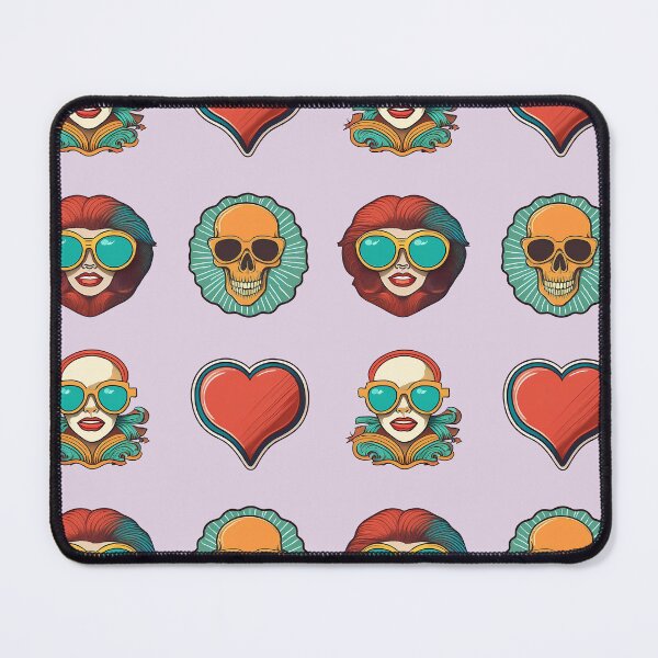 Item preview, Love Woman Skull | Sticker Pattern | Retro Collection designed and sold by monkeybusiness.pt.