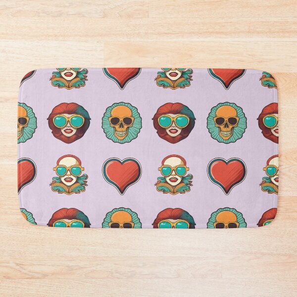 Item preview, Love Woman Skull | Sticker Pattern | Retro Collection designed and sold by monkeybusiness.pt.