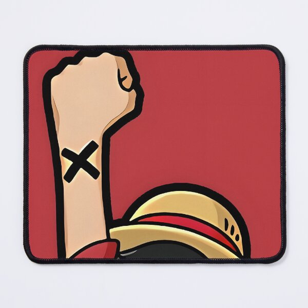 Item preview, Luffy Mugiwara Vivi emotional moment cruz cross x straw hat flat design red red logo designed and sold by The-Diamond-Art.