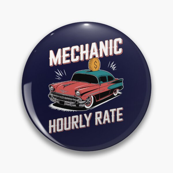 Item preview, Mechanic Hourly Rate Retro Humor Design with Piggy Bank Car designed and sold by TeeGrit.