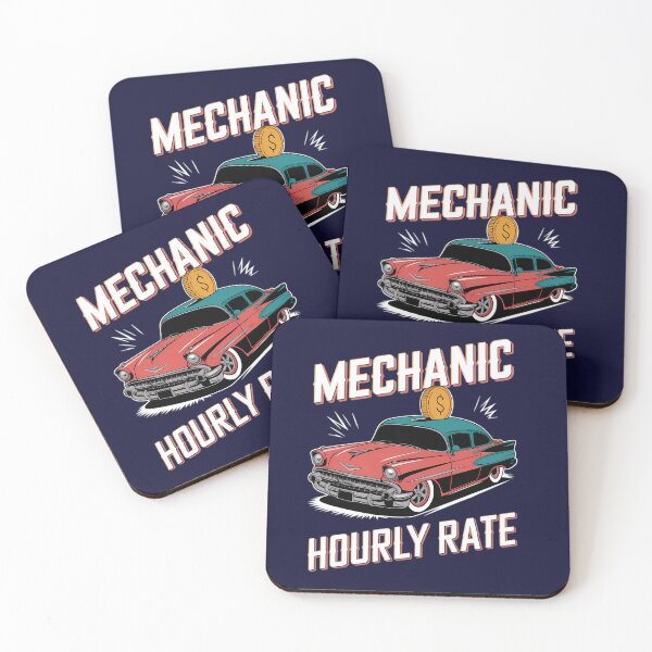 Item preview, Mechanic Hourly Rate Retro Humor Design with Piggy Bank Car designed and sold by TeeGrit.
