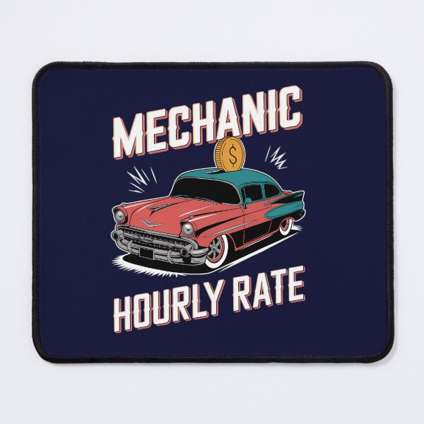 Item preview, Mechanic Hourly Rate Retro Humor Design with Piggy Bank Car designed and sold by TeeGrit.