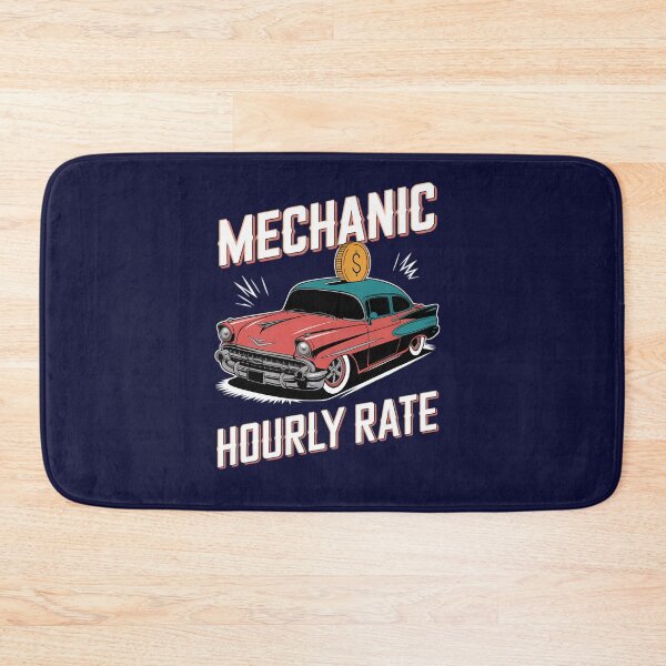 Item preview, Mechanic Hourly Rate Retro Humor Design with Piggy Bank Car designed and sold by TeeGrit.