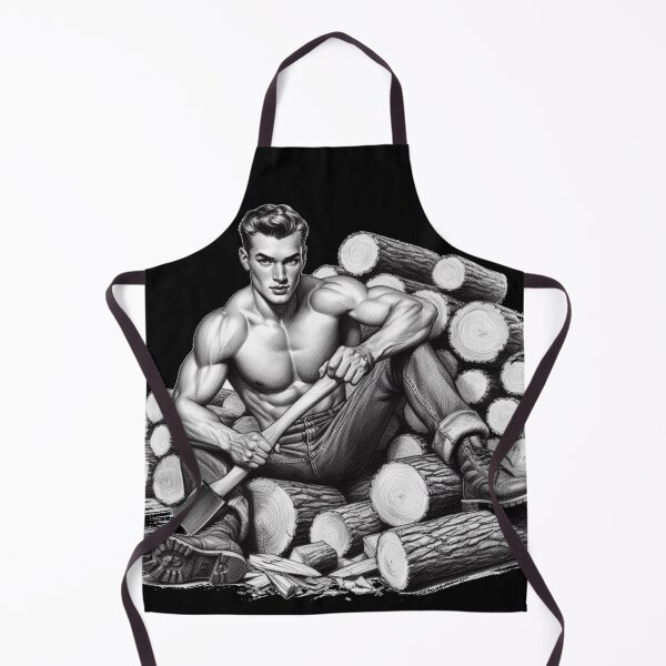 Item preview, 1940's Gay Lumberjack Heavenly Hunk LGBTQ Gay Pride Graphic Design designed and sold by ItsAKinkThing.
