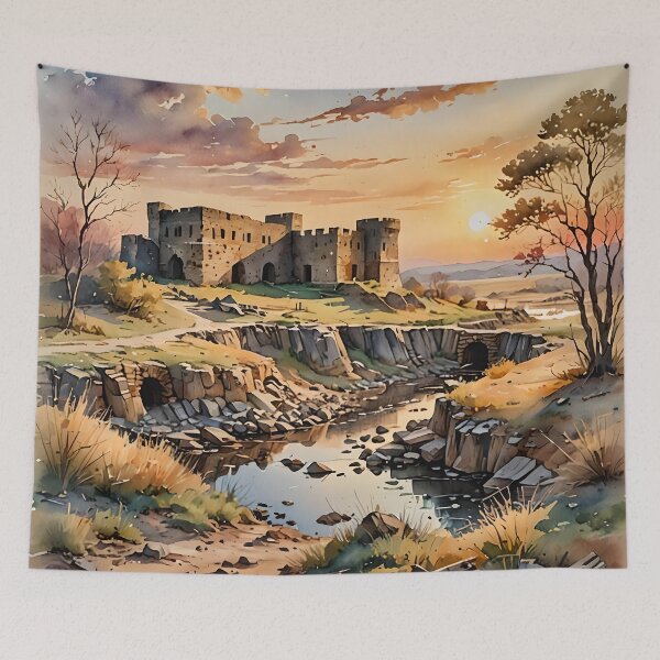 Item preview, Watercolor of Ancient Ruin designed and sold by peakfreak.