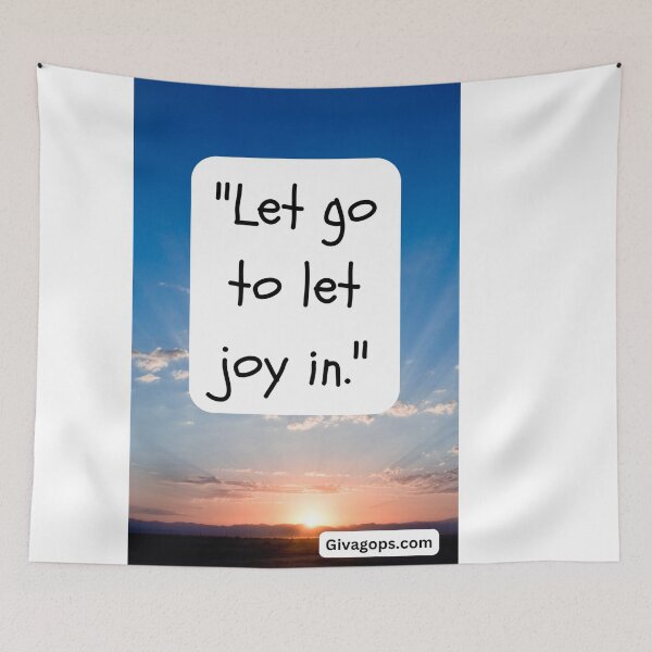 Item preview, "Let go to let joy in." designed and sold by CUTESTUFFnow.