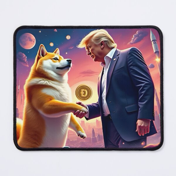 Item preview, Dogecoin Makes America Great Again Crypto Bull Coin USA designed and sold by The-Diamond-Art.