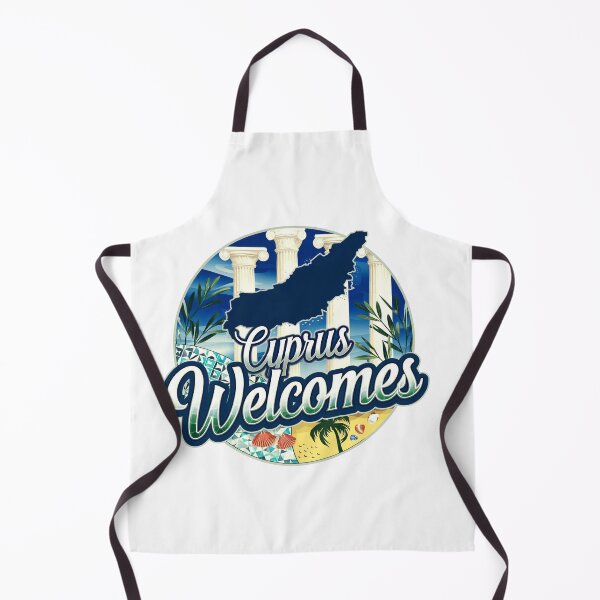 Item preview, Cyprus Welcomes Flag Map Nicosia, Limassol designed and sold by AnimalsDH305.