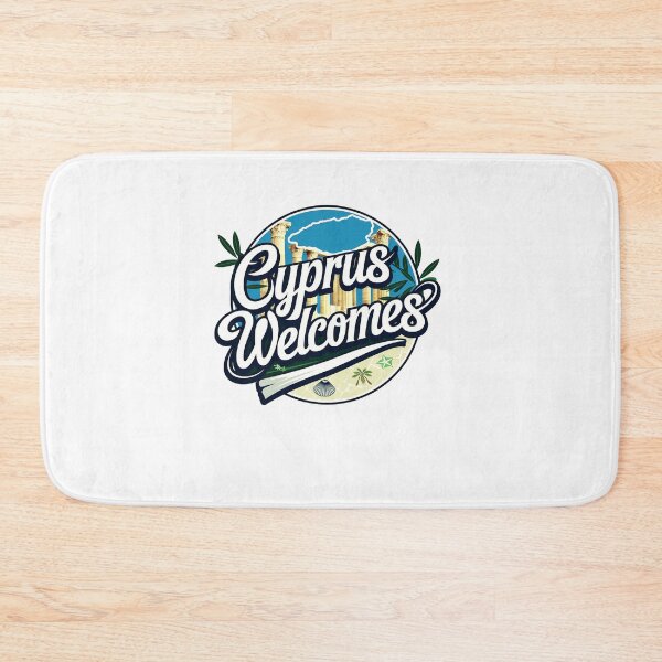 Item preview,  Cyprus Welcomes Flag Map Nicosia, Limassol designed and sold by AnimalsDH305.