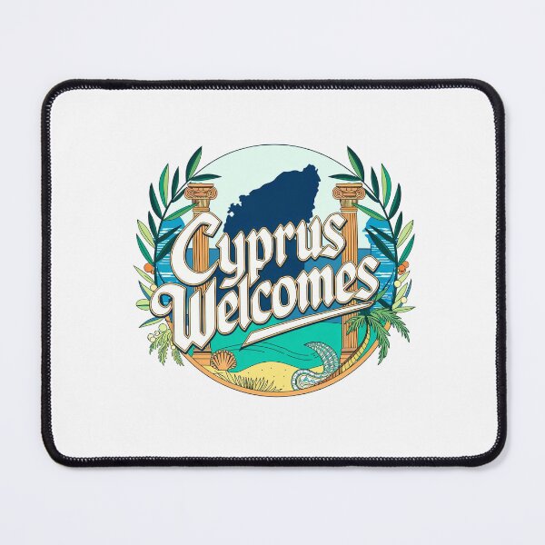 Item preview, Cyprus Welcomes Flag Map Nicosia, Limassol designed and sold by AnimalsDH305.