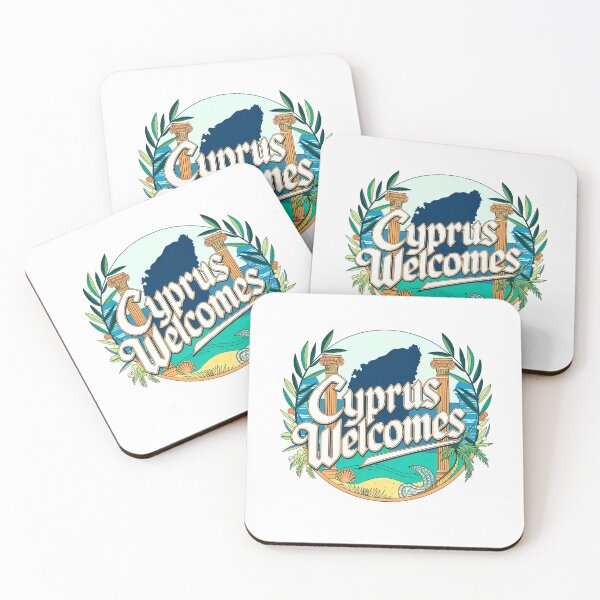 Item preview, Cyprus Welcomes Flag Map Nicosia, Limassol designed and sold by AnimalsDH305.