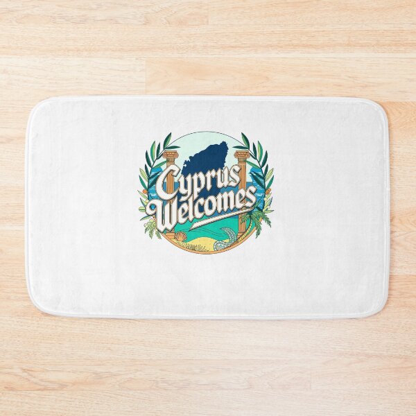 Item preview, Cyprus Welcomes Flag Map Nicosia, Limassol designed and sold by AnimalsDH305.