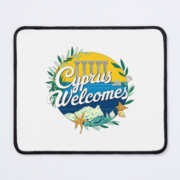 Item preview, Cyprus Welcomes Flag Map Nicosia, Limassol designed and sold by AnimalsDH305.