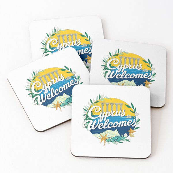 Item preview, Cyprus Welcomes Flag Map Nicosia, Limassol designed and sold by AnimalsDH305.
