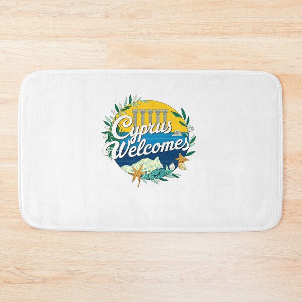 Item preview, Cyprus Welcomes Flag Map Nicosia, Limassol designed and sold by AnimalsDH305.